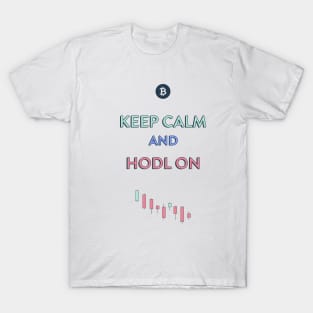 Bitcoin T-Shirt KEEP CALM AND HODL ON T-Shirt